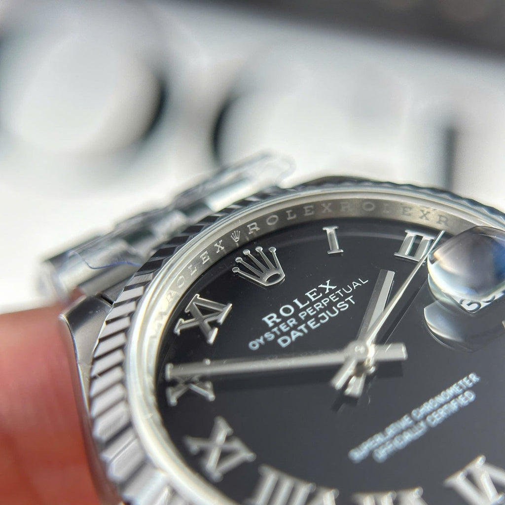Rolex DateJust 11 Watch Dial Black Jubilee Strap 31mm