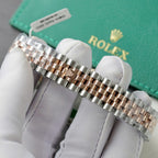 Rolex DateJust 11 Watch Dial Mother Of Pearl Moissanite Diamonds 31mm