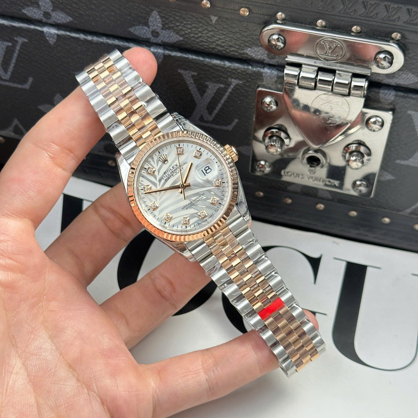 Rolex DateJust 126231 Watch Palm Dial 36mm