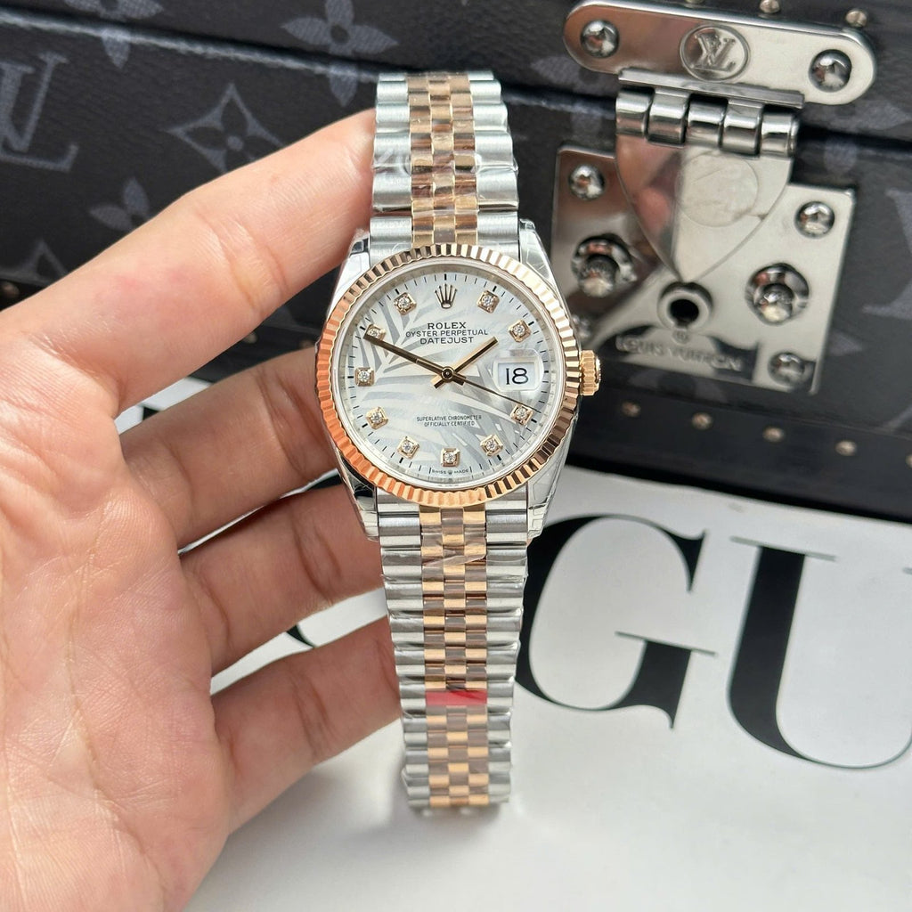 Rolex DateJust 126231 Watch Palm Dial 36mm