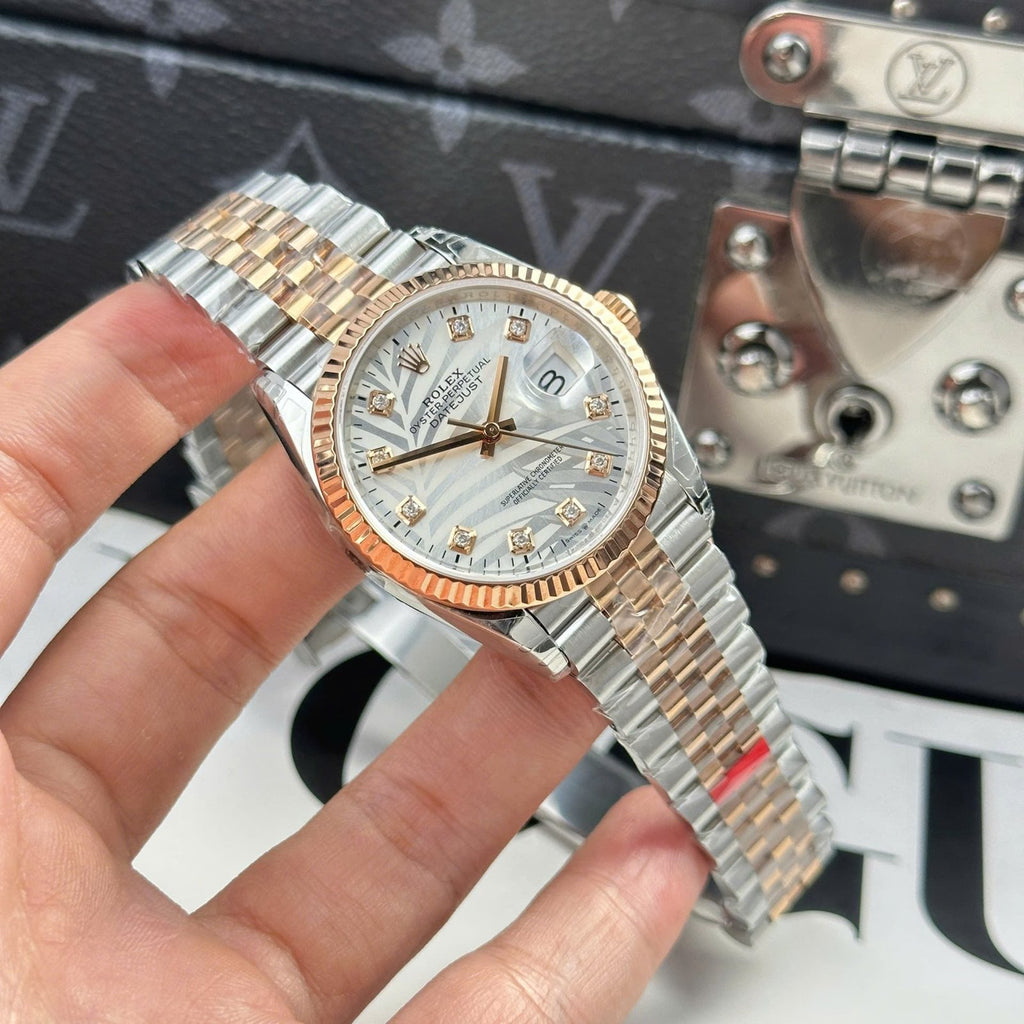Rolex DateJust 126231 Watch Palm Dial 36mm