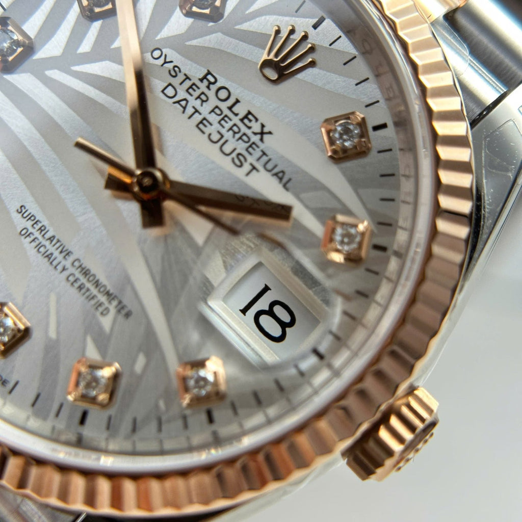 Rolex DateJust 126231 Watch Palm Dial 36mm
