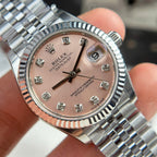 Rolex DateJust Watch Dial Pink Jubilee Strap 31mm