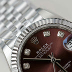 Rolex DateJust 11 Watch Wine Dial Jubilee Strap 31mm