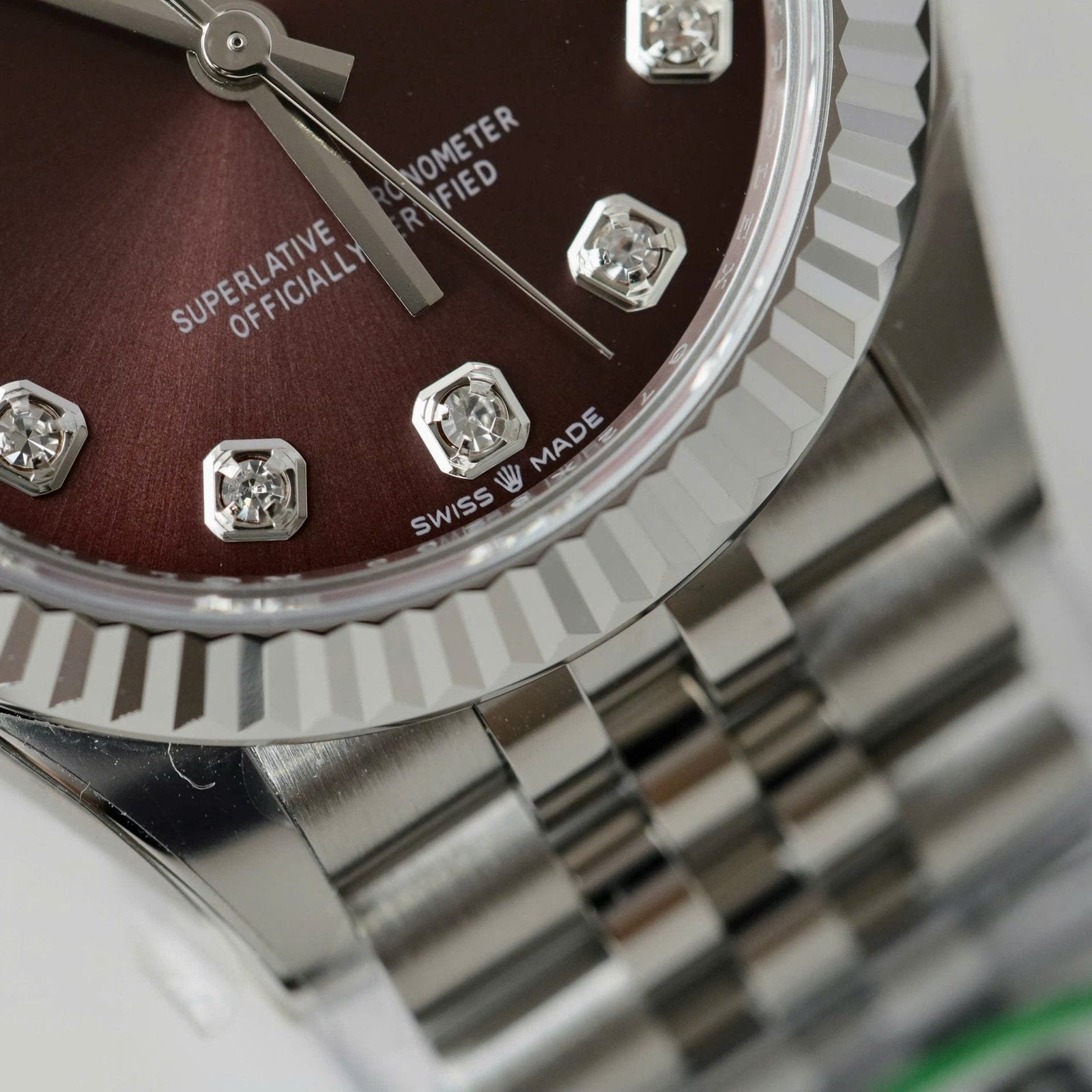 Rolex DateJust 11 Watch Wine Dial Jubilee Strap 31mm