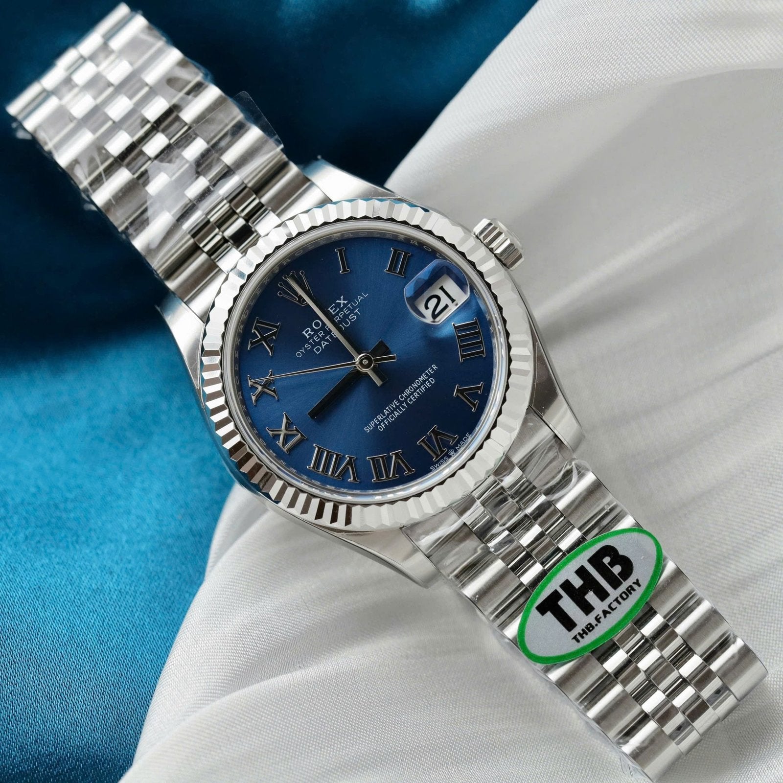 Rolex DateJust Watch Women Blue Dial Jubilee Strap 31mm