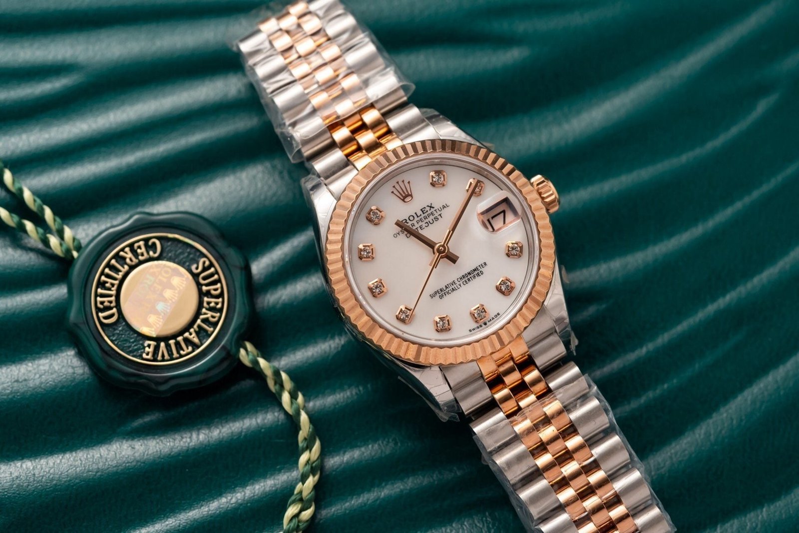 Rolex Date Just Watch Demi Rose Gold 31mm