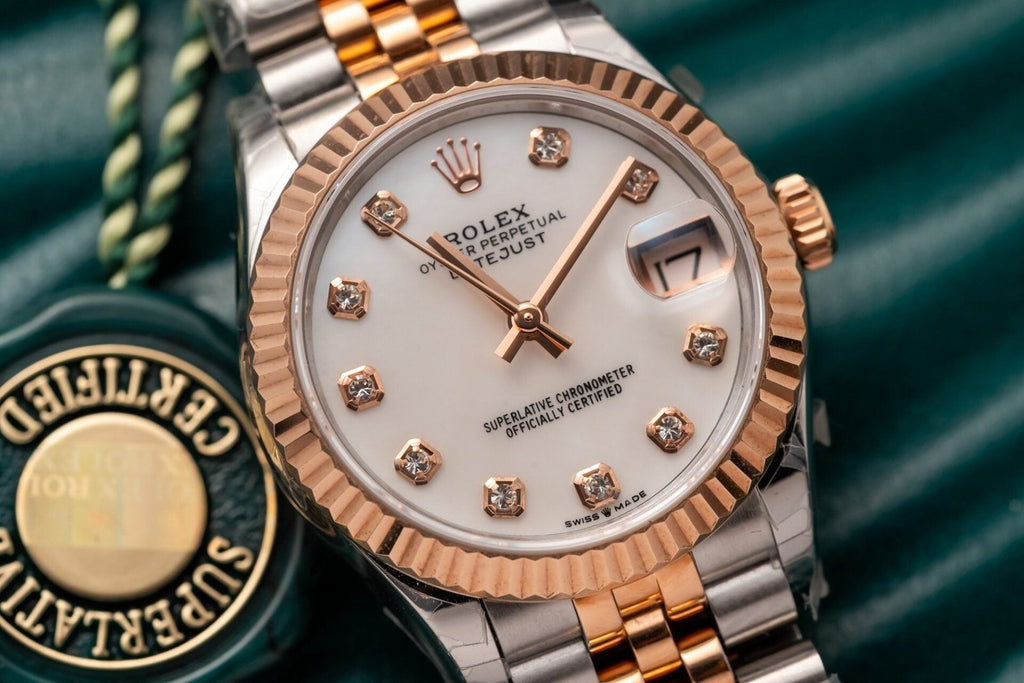 Rolex Date Just Watch Demi Rose Gold 31mm