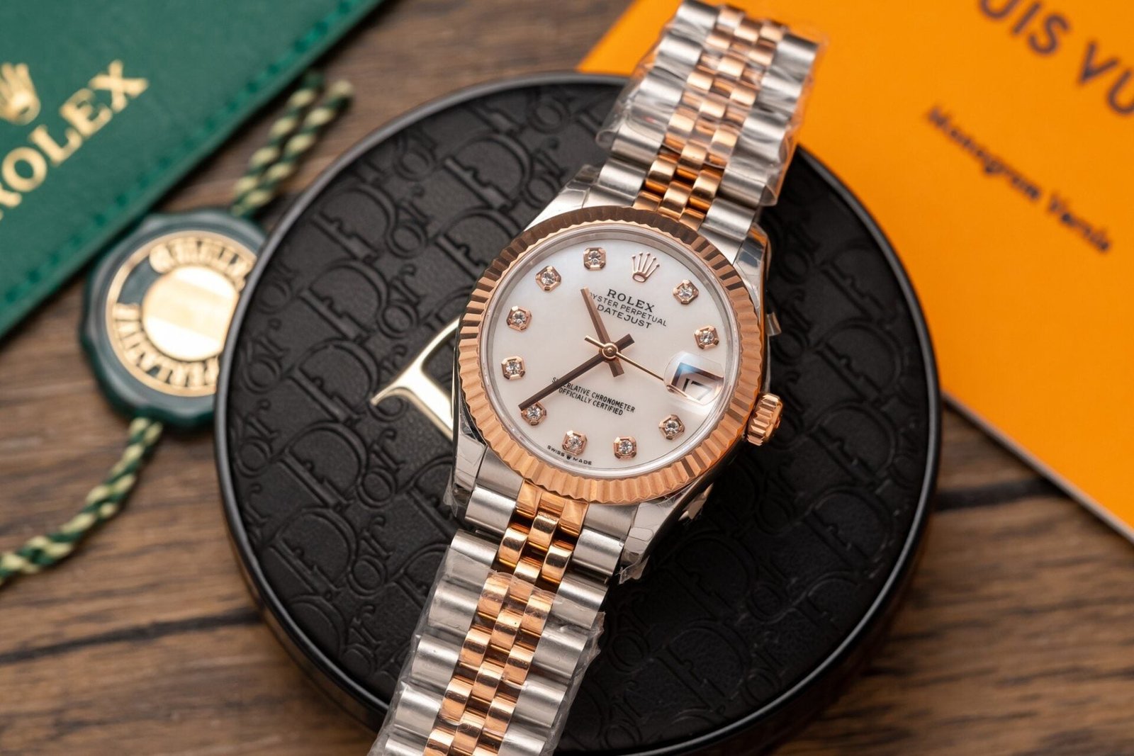 Rolex Date Just Watch Demi Rose Gold 31mm