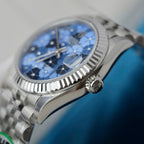 Rolex DateJust Watch Women Blue Flower Dial 31mm