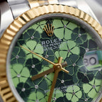 Rolex DateJust Watch Women Green Flower Dial 31mm