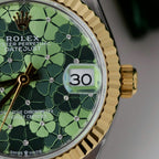 Rolex DateJust Watch Women Green Flower Dial 31mm