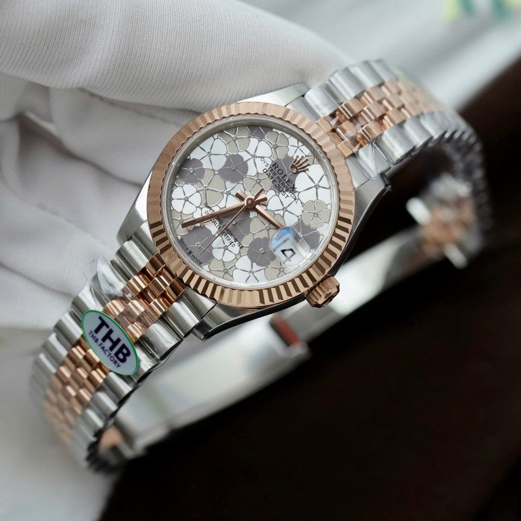Rolex DateJust Watch Women Flower Dial Jubilee Strap 31mm
