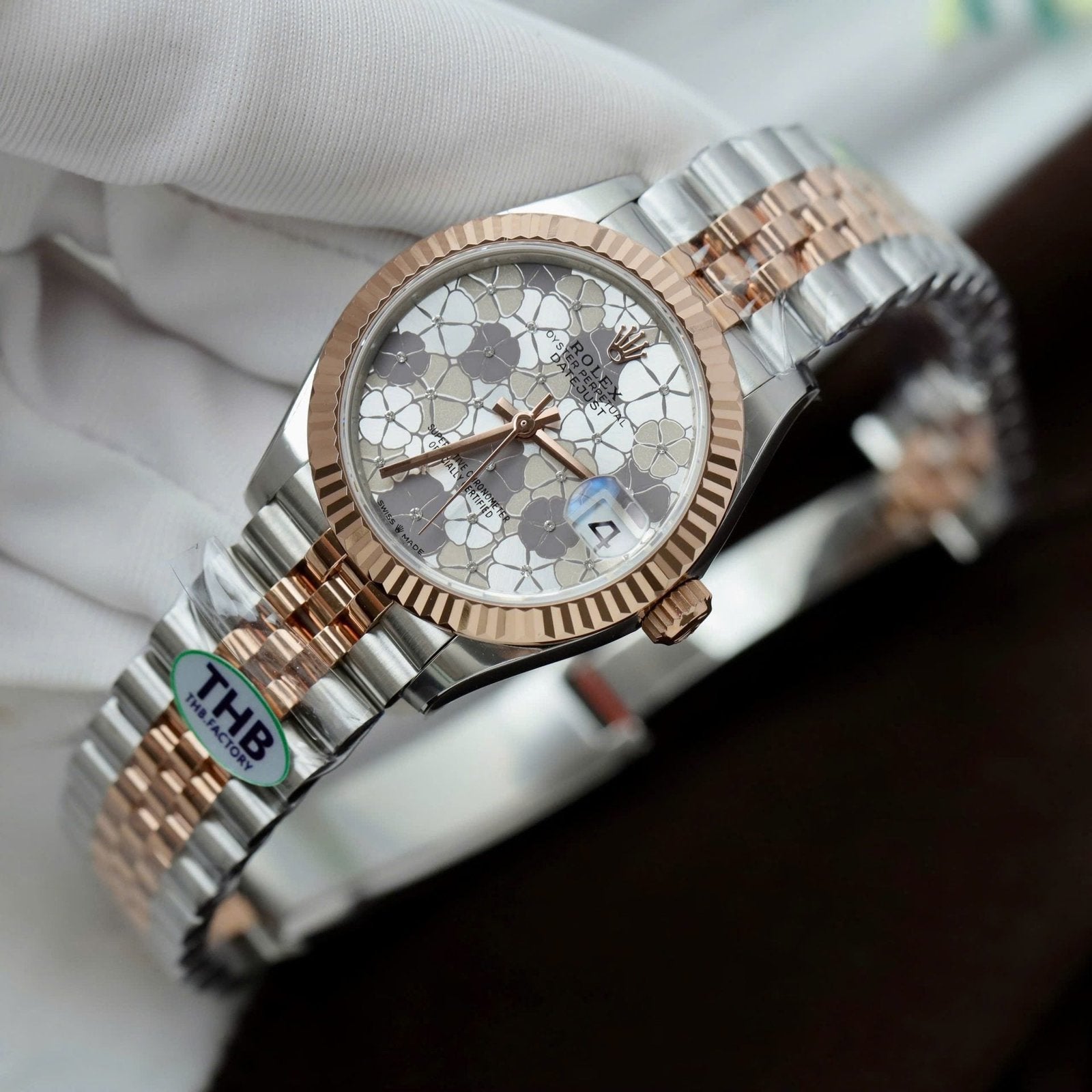 Rolex DateJust Watch Women Flower Dial Jubilee Strap 31mm