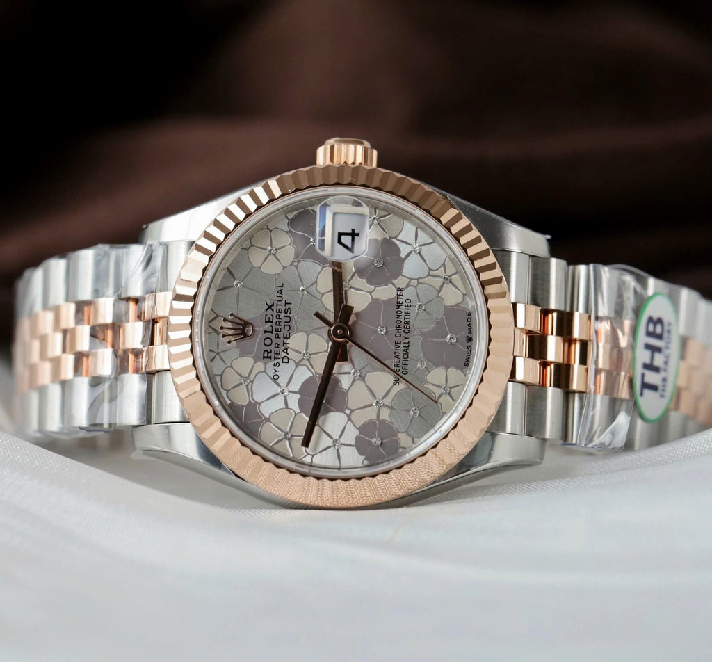 Rolex DateJust Watch Women Flower Dial Jubilee Strap 31mm