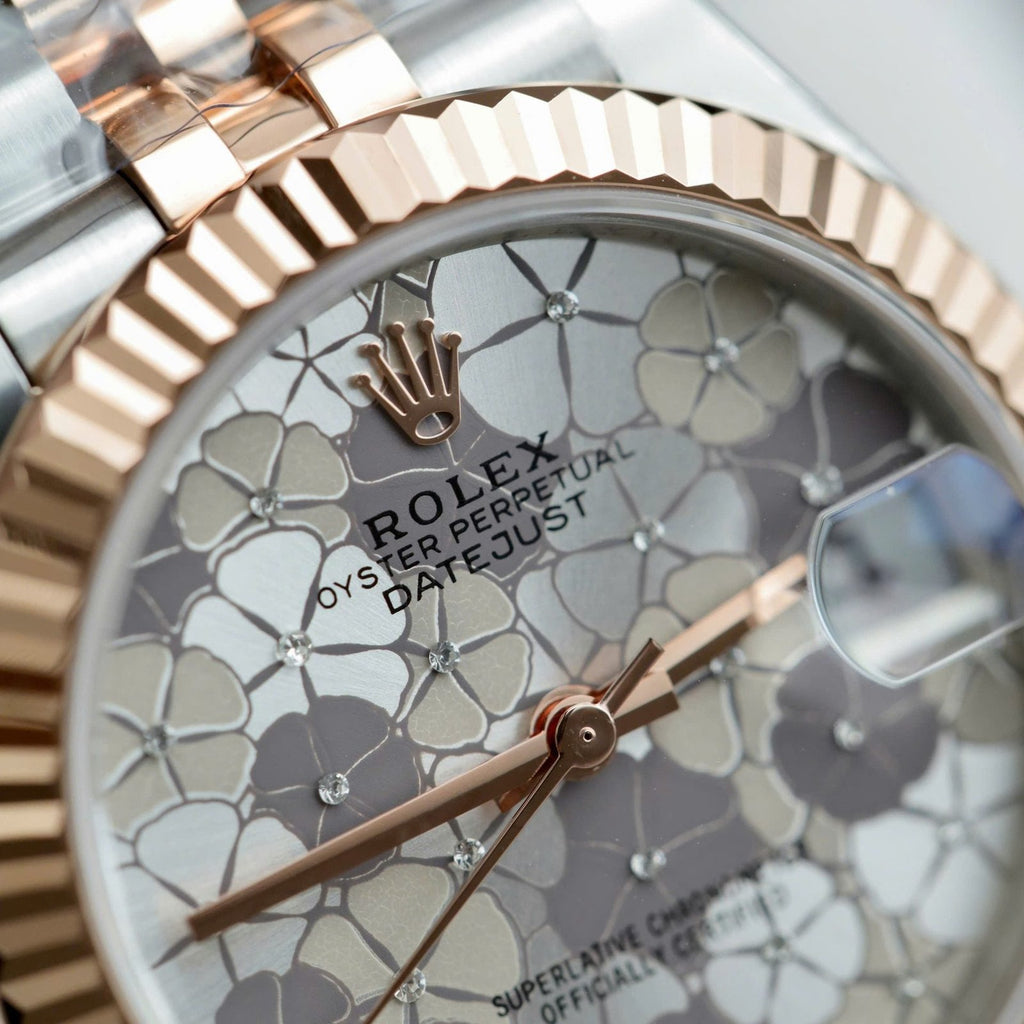 Rolex DateJust Watch Women Flower Dial Jubilee Strap 31mm