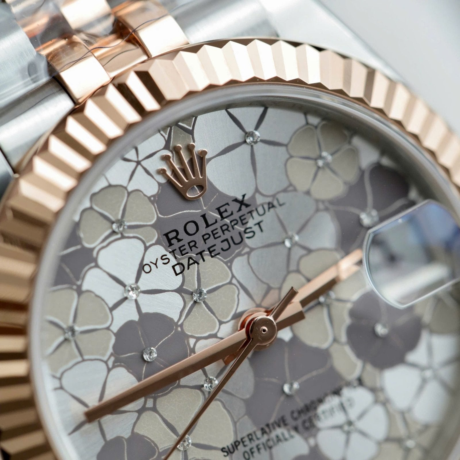 Rolex DateJust Watch Women Flower Dial Jubilee Strap 31mm