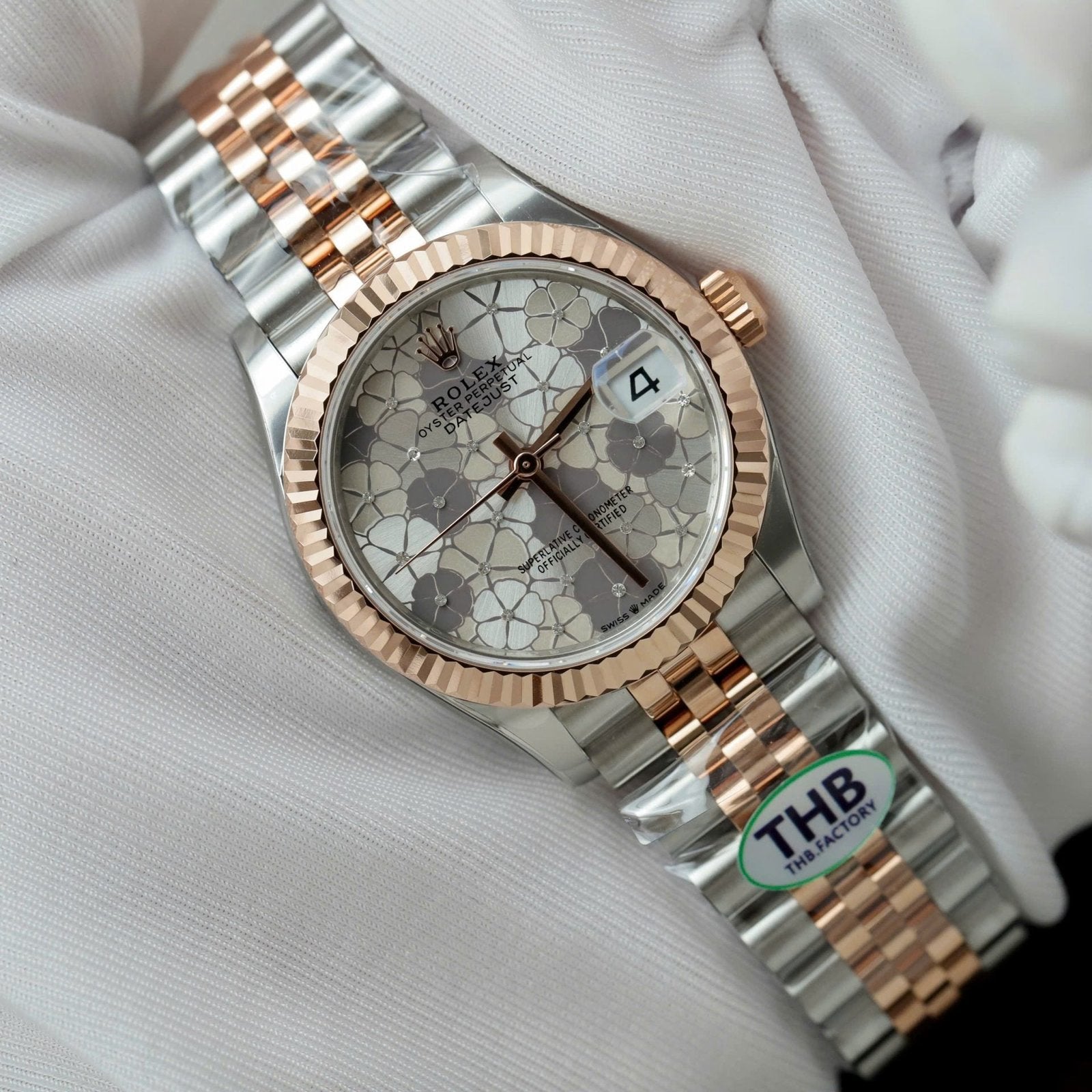 Rolex DateJust Watch Women Flower Dial Jubilee Strap 31mm