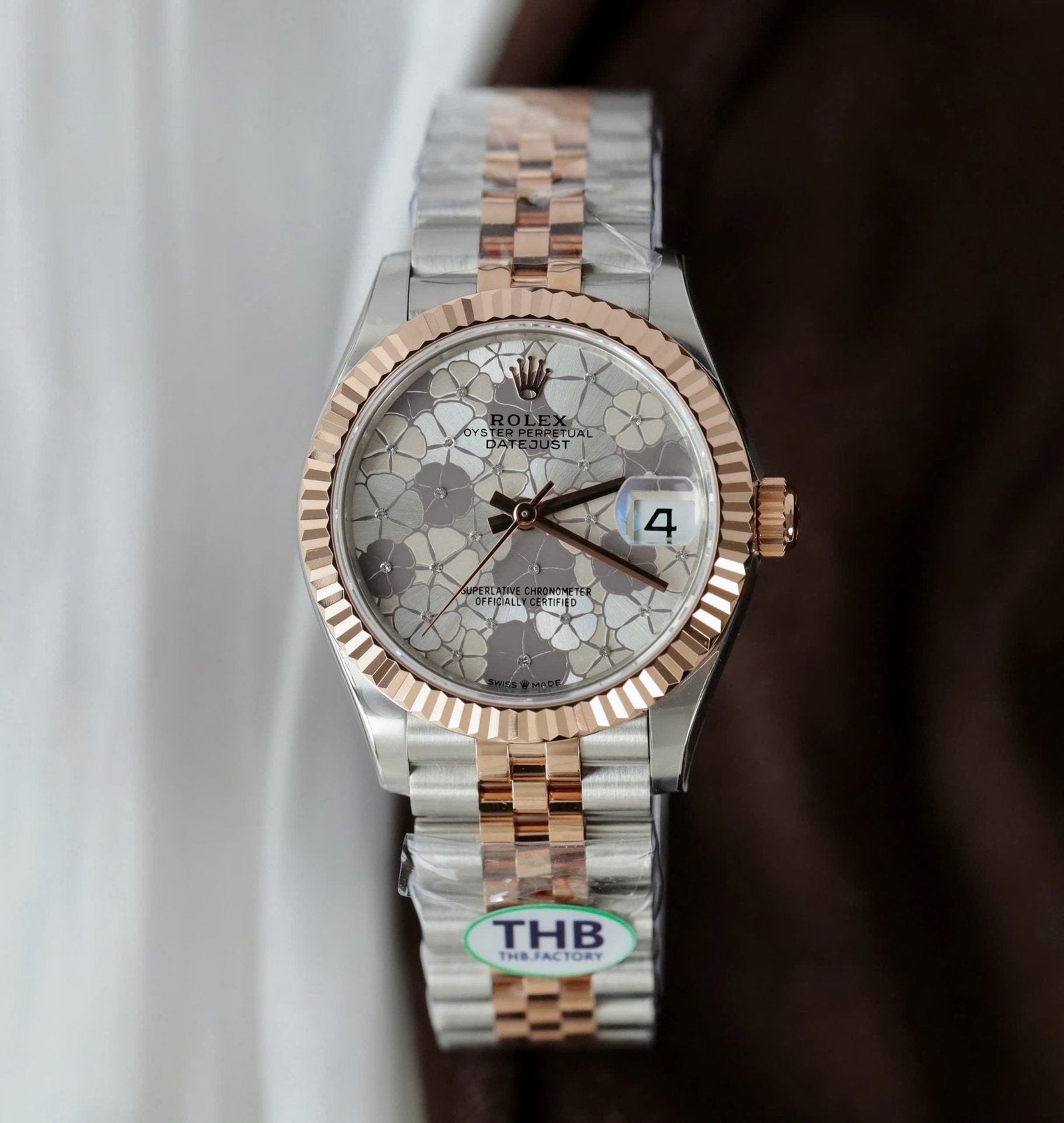 Rolex DateJust Watch Women Flower Dial Jubilee Strap 31mm