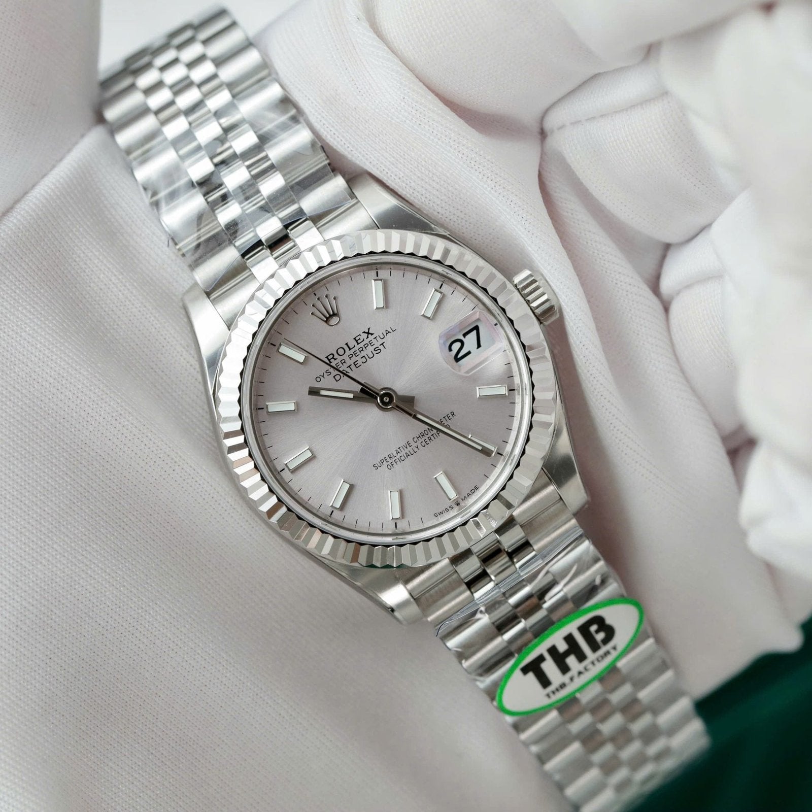 Rolex DateJust Watch Sillver Dial Jubilee Strap 31mm