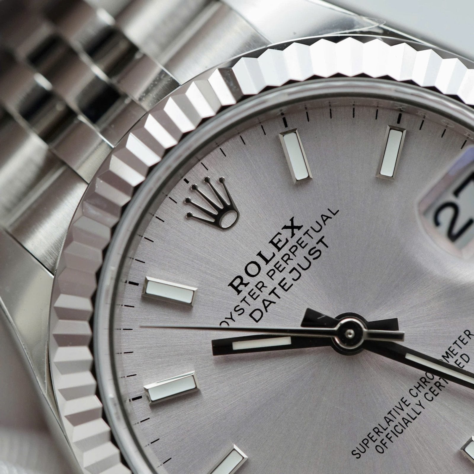 Rolex DateJust Watch Sillver Dial Jubilee Strap 31mm