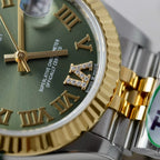 Rolex DateJust Watch Green Dial Jubilee Strap 31mm