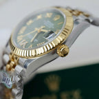 Rolex DateJust Watch Green Dial Jubilee Strap 31mm