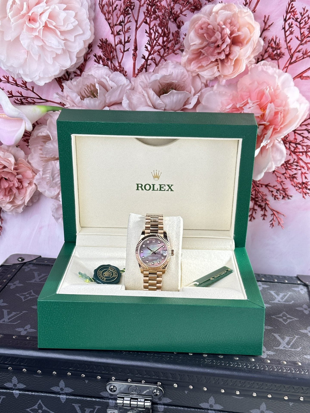 Rolex Watch Date Just Rose Gold 178275 Mother Of Pearl Dial 31mm