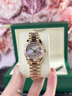 Rolex Watch Date Just Rose Gold 178275 Mother Of Pearl Dial 31mm