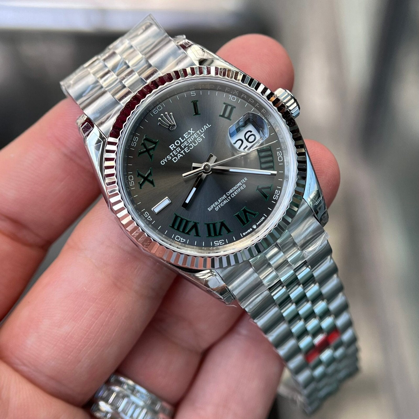 Rolex Datejust 126234 Wimbledon Dial Watch 36mm