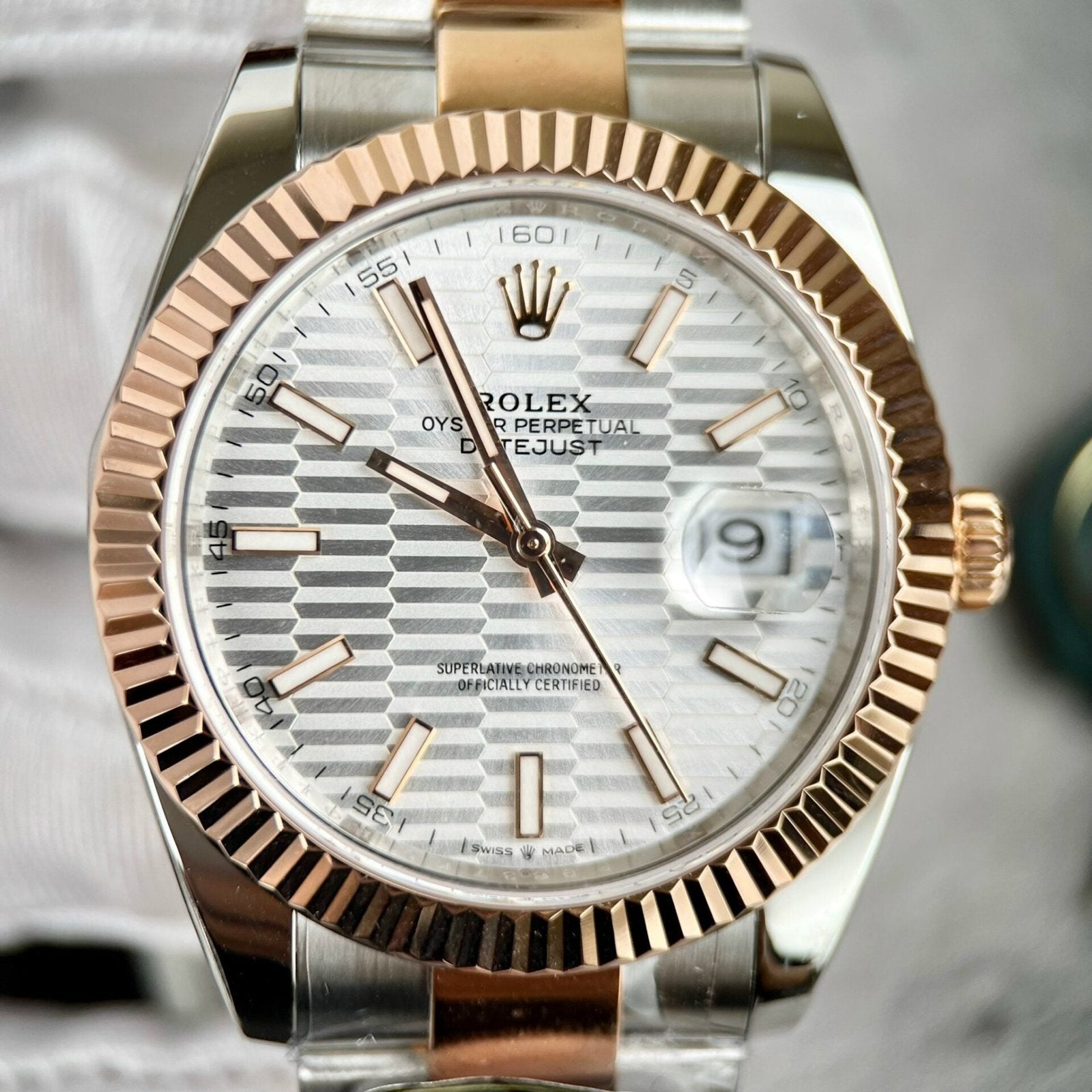 Rolex Date just 126331 Watch Gold Wrapped Oyster Strap 41mm
