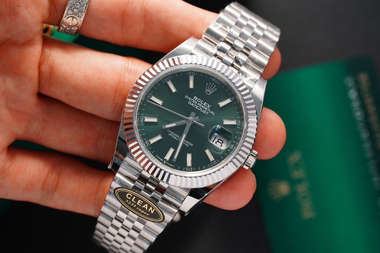 Rolex Datejust 126334 Watch Green Dial 41mm