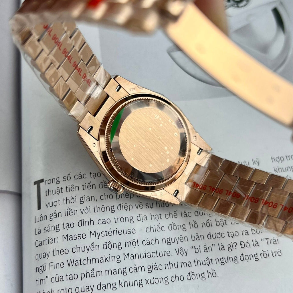 Rolex Watch Day-Date Pink Dial President Strap 31mm