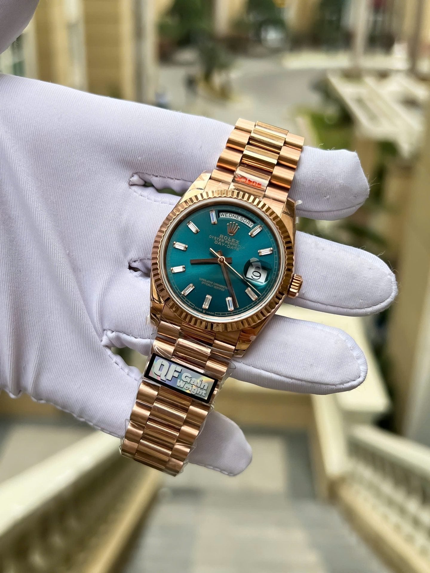 Rolex Day-Date 128235 Watch Dial Diamonds Moissanite 36mm
