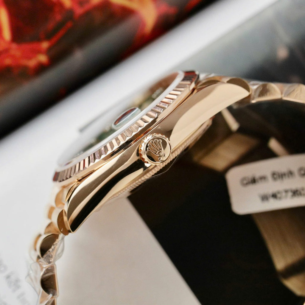 Rolex Day-Date 128235 Dial Aventurine Watch Gold Wrapped 36mm
