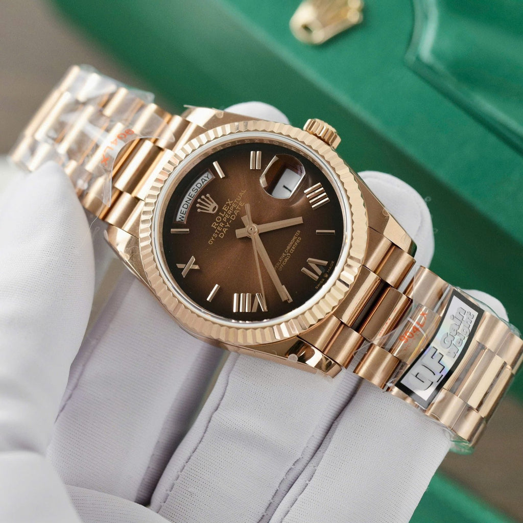 Rolex Day-Date 128235 Watch Dial Chocolate 36mm