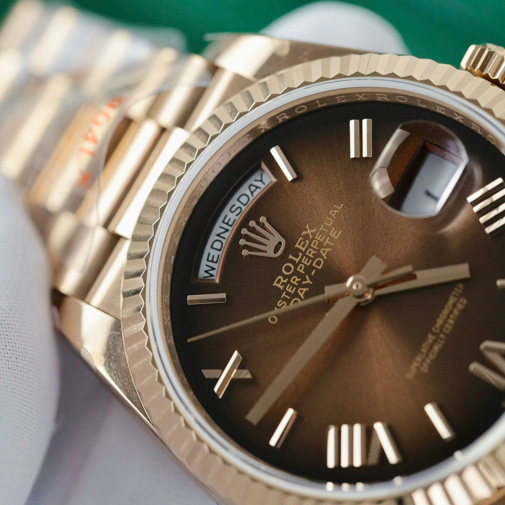 Rolex Day-Date 128235 Watch Dial Chocolate 36mm