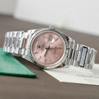 Rolex Day-Date 128236 Pink Dial Watch 36mm