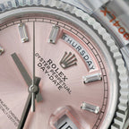 Rolex Day-Date 128236 Pink Dial Watch 36mm
