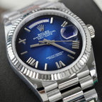 Rolex Day-Date 128236 Watch Dial Blue 36mm