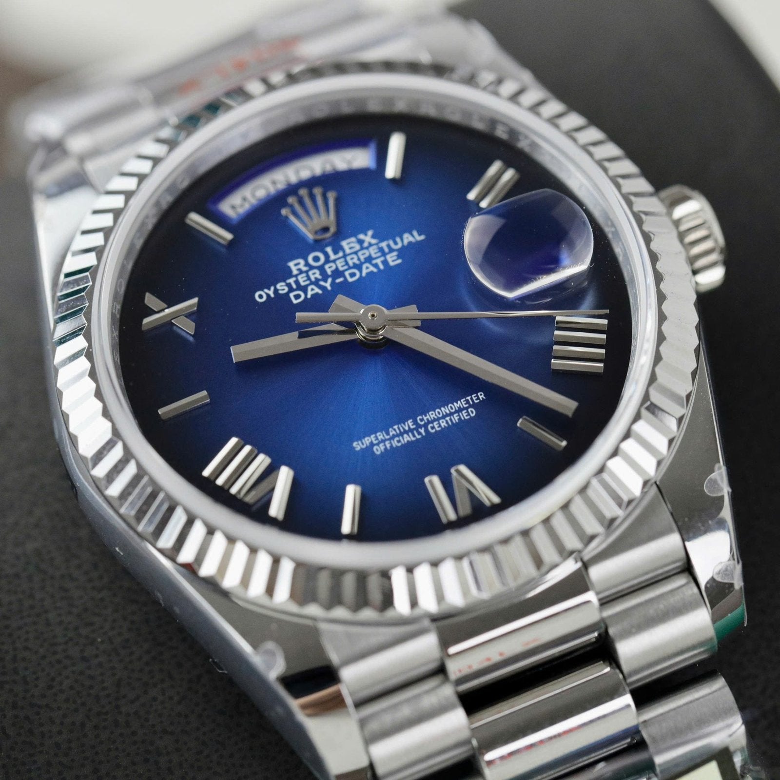 Rolex Day-Date 128236 Watch Dial Blue 36mm