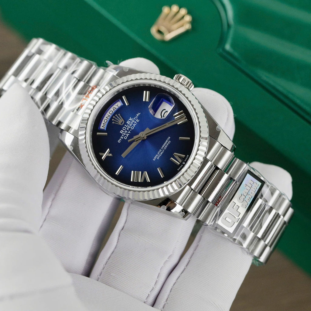 Rolex Day-Date 128236 Watch Dial Blue 36mm