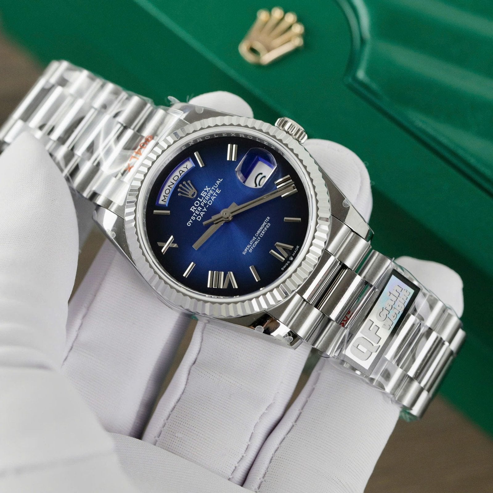Rolex Day-Date 128236 Watch Dial Blue 36mm