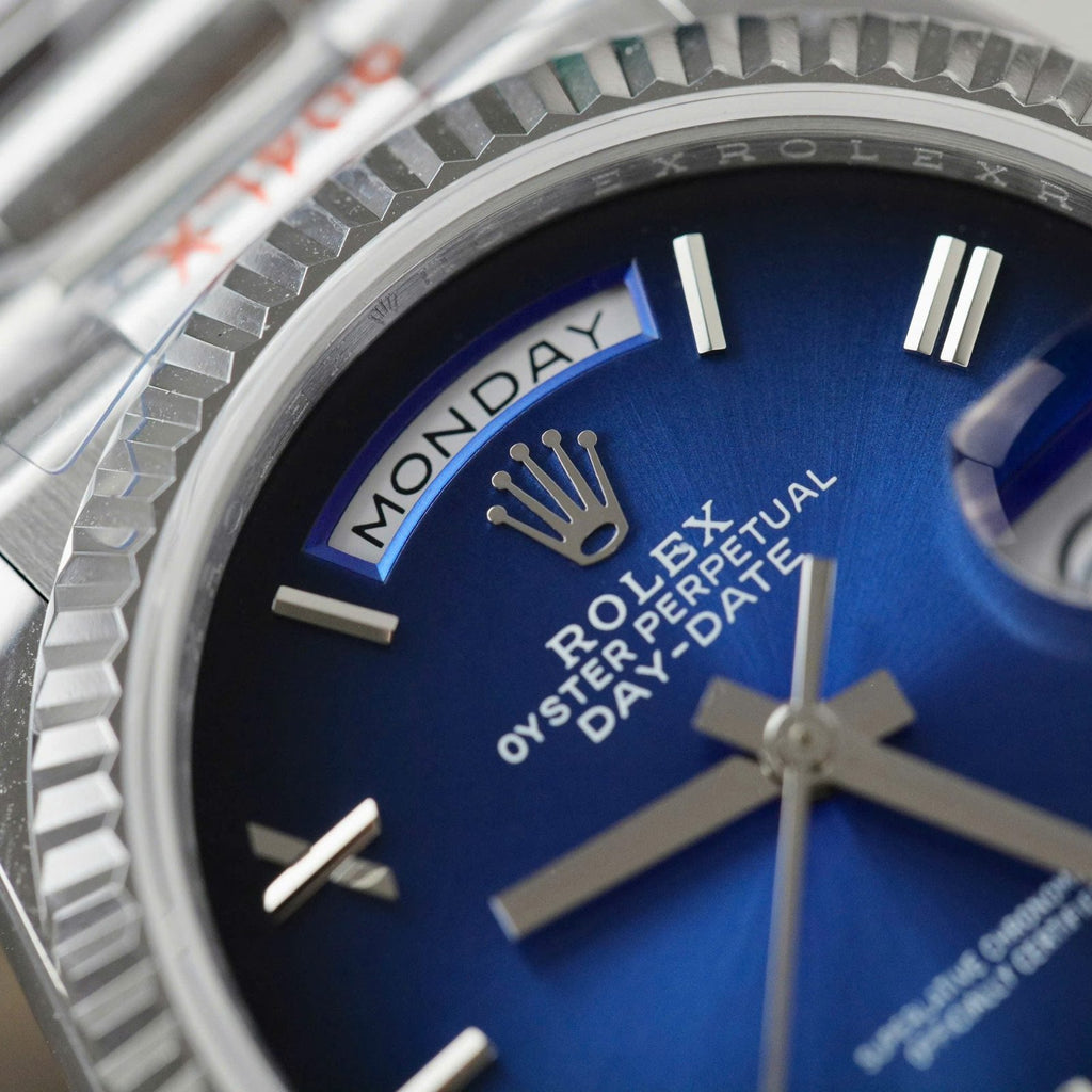 Rolex Day-Date 128236 Watch Dial Blue 36mm