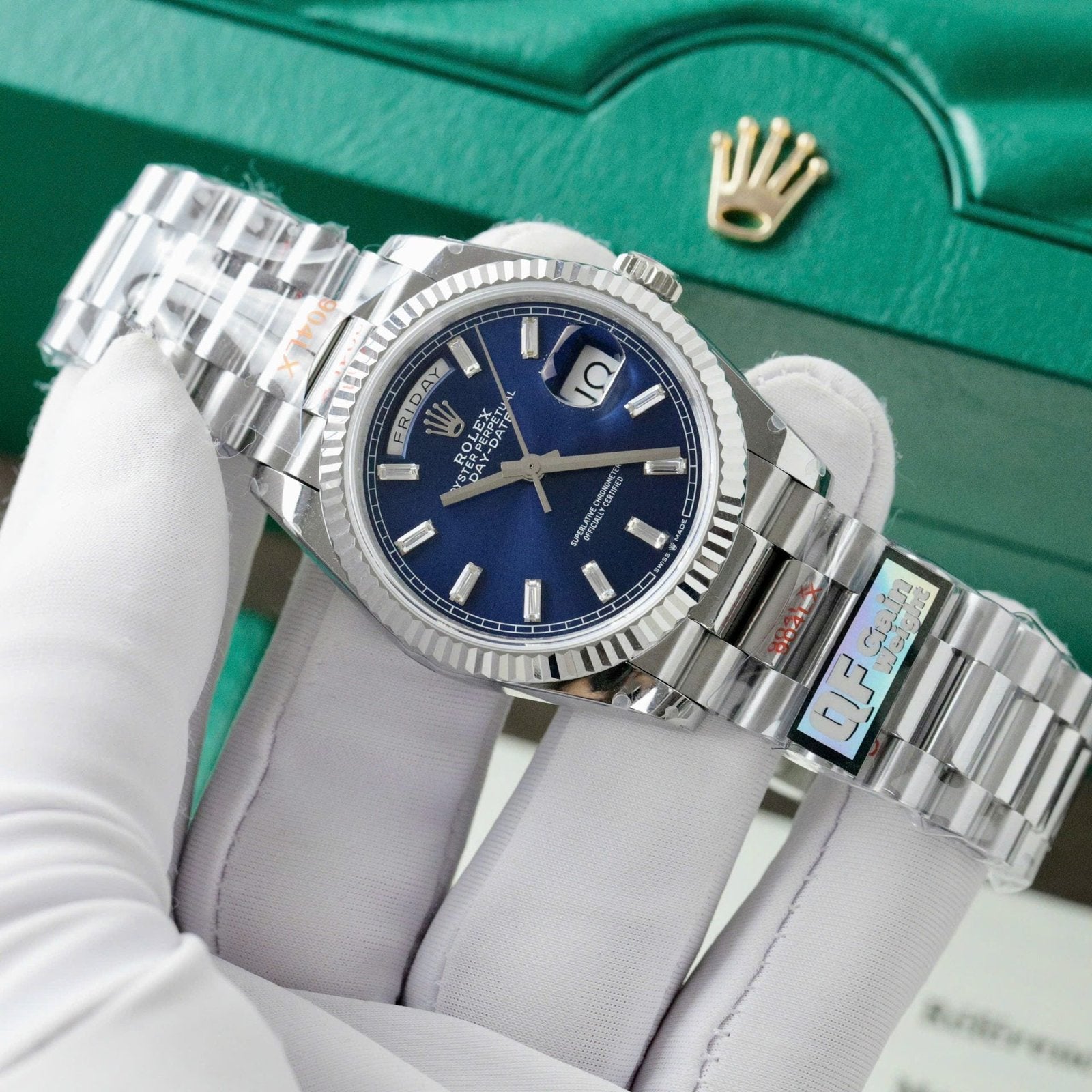 Rolex Day-Date 128236 Watch Blue Dial 36mm