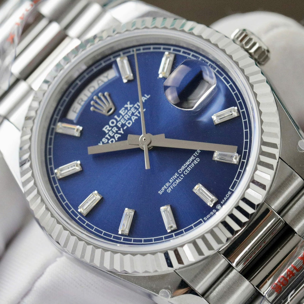 Rolex Day-Date 128236 Watch Blue Dial 36mm