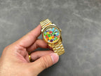 Rolex Day-Date 128238 Puzzle Emoji Jigsaw Motif Dial Watch 36mm