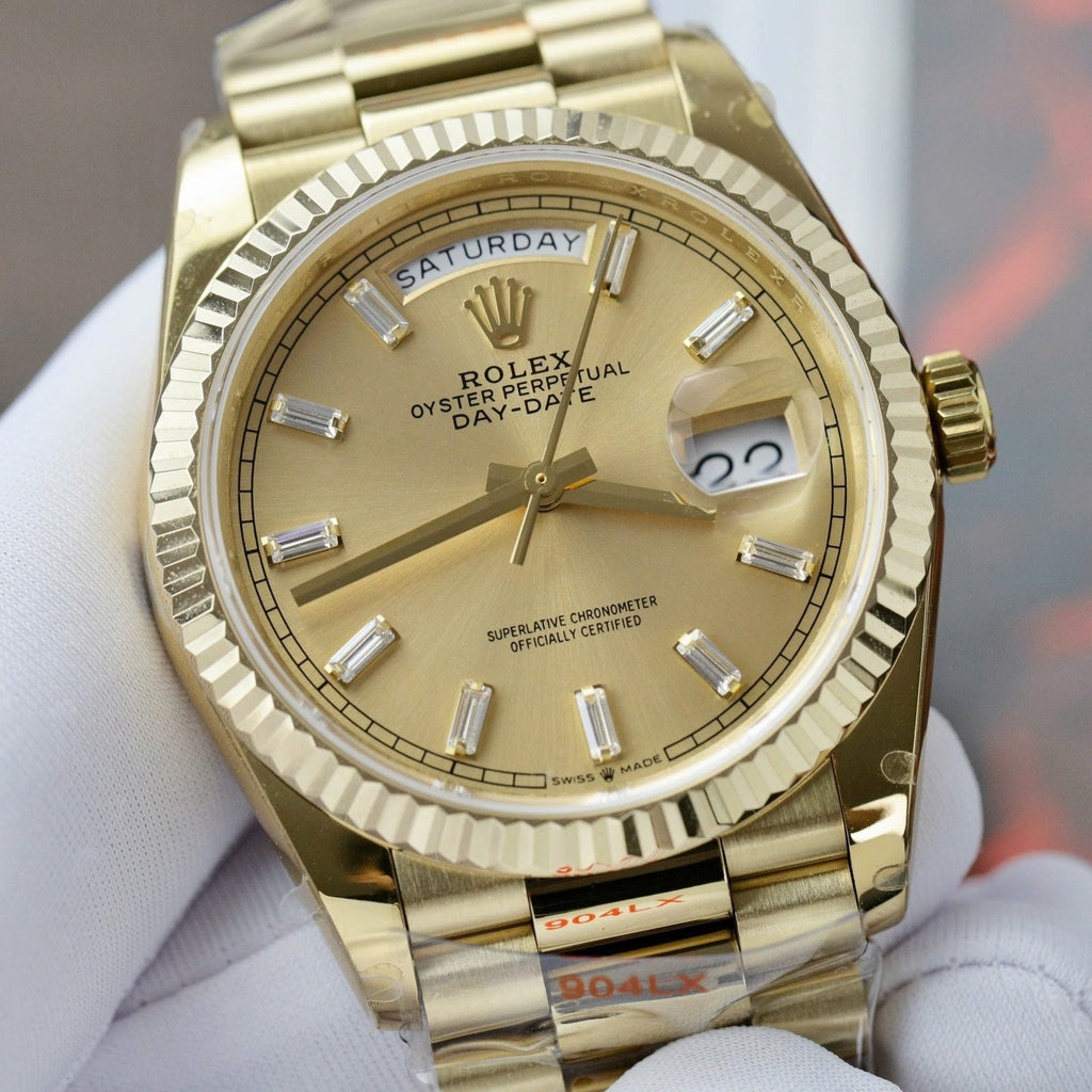 Rolex Day-Date 128238 Watch Yellow Dial 36mm