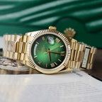 Rolex Day-Date 128238 Watch Green Ombre Dial 36mm