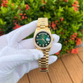 Rolex Day-Date 128348RBR Ombre Green Dial Watch EW 36mm